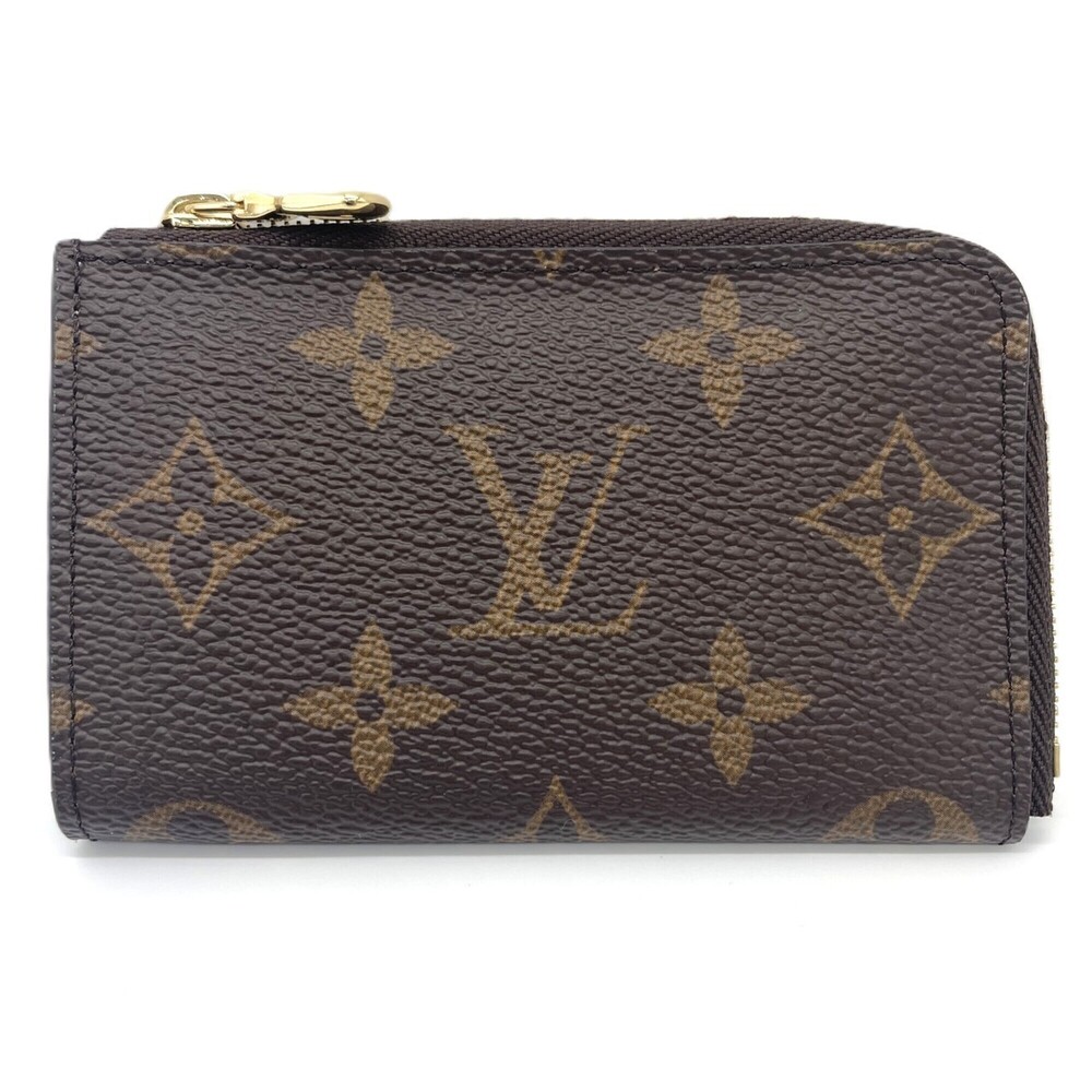 Louis Vuitton Porte Clés Noir Monogram M83612 Coin Case Key Blue Women's LOUI...